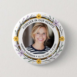 Modern Floral Forever in our Hearts Photo Knapp