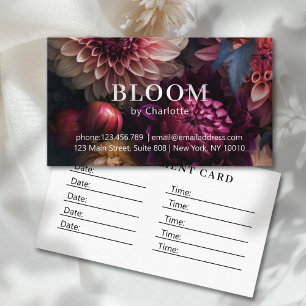 Modern Floral Salon Tidsbeställning Kort