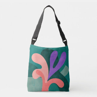 Modern Floral Shape Tote Bag – Bold Color Botanica Axelväska
