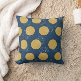 Modern flotta och guld polka prickar kudde