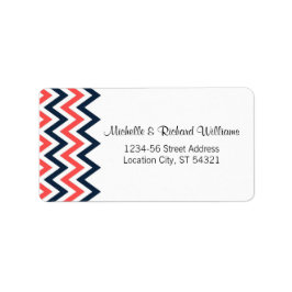 Modern flotta och koralljke och sjöfåglar Bröllop Adressetikett