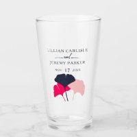 Modern flotta och Rosa Ginkgo Löv Bröllop