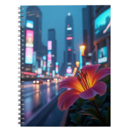 Modern Flower in Cityscape - Notebook Anteckningsbok