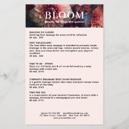 Modern Flower Salon Pricelist QR Code Flygblad