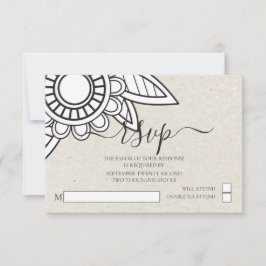 Modern Flower Typography OSA Bröllop Inbjudningar