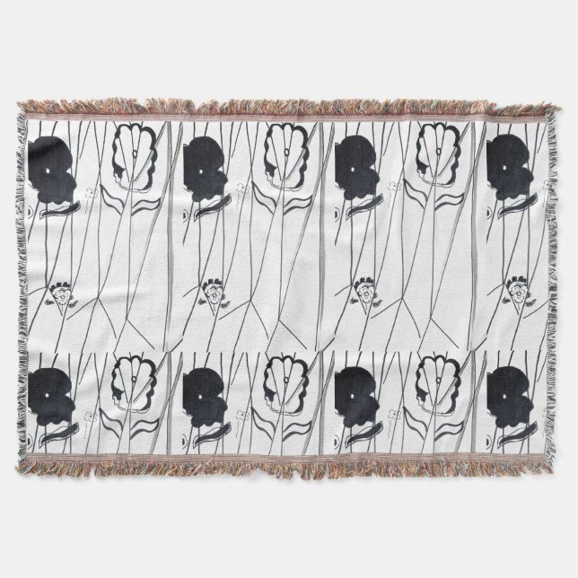 Modern flowers collection Throw Blanket Filt (Framsidan)