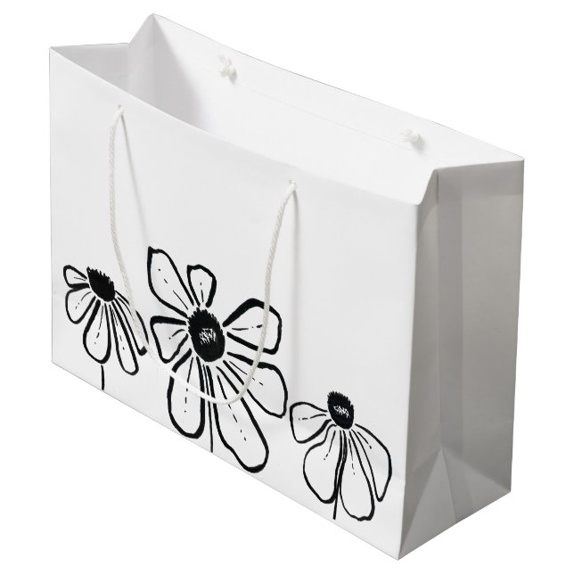 Modern Flowers Gift Bag (Framsidan Vinklad)