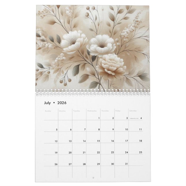 Modern Flowers Kalender (Jul 2026)