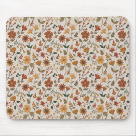 Modern Flowers Löv Guld Rust Girly Blommigt Musmatta