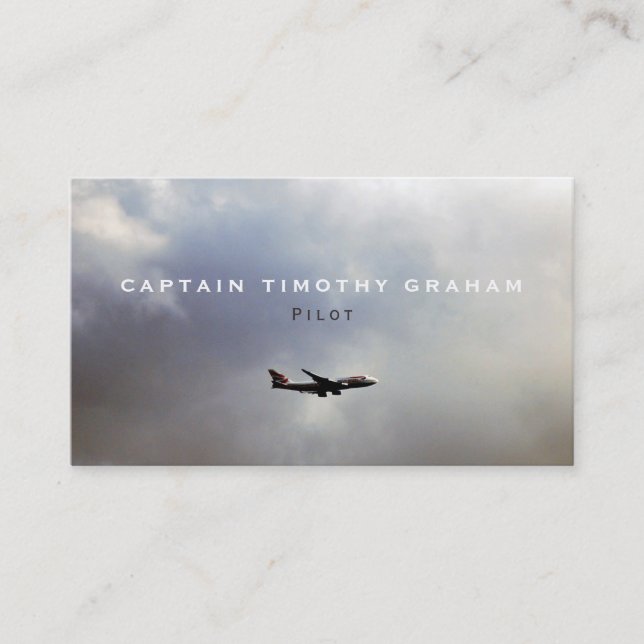 Modern flygning, flygledning och pilot visitkort (Framsida)
