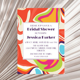 Modern flytande, marmor, unik Möhippa Inbjudningar