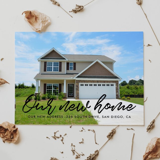 Modern flytta-meddelande vykort (Skapare uppladdad)