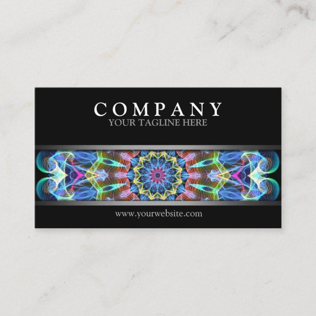 Modern flyttarullaMandala Visitkort (Framsida)