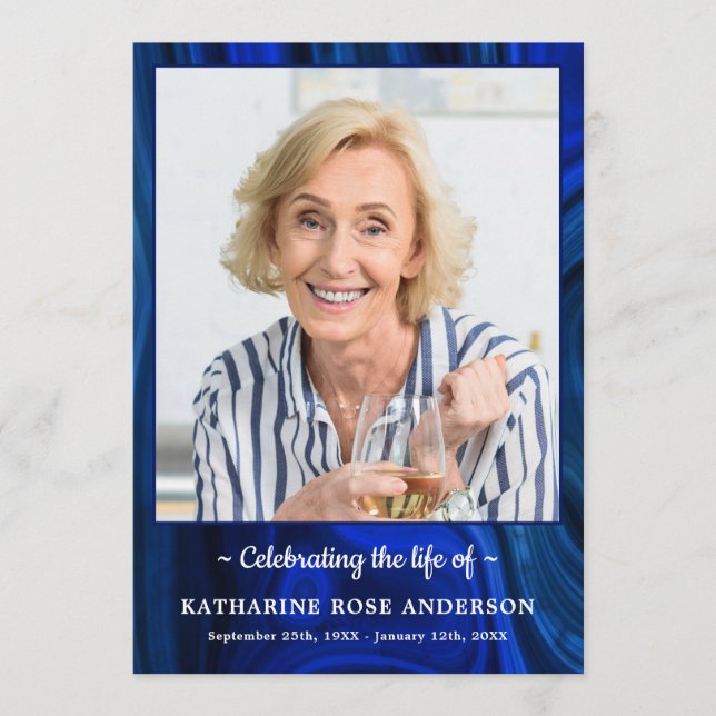 Modern fo.d.-ordning för tjänst, blå marbel program (Framsida)