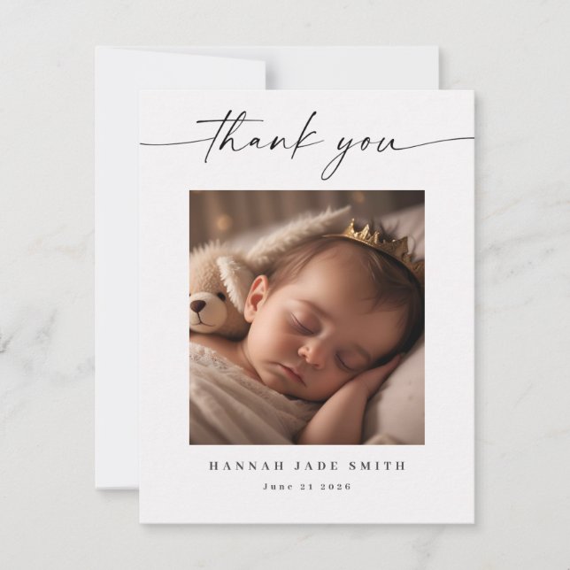 Modern födelseattest i baby inbjudningar (Framsida)