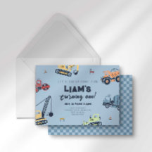 Modern Födelsedagsfest För Bygg Truck