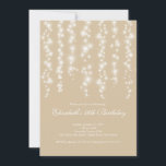 Modern födelsedagsfest för gnistrasolbrännasweet inbjudningar<br><div class="desc">Starta ditt dottersweet sixteenparty av höger med vår härliga gardin av inbjudan för partyet för vitljussweet sixteen. Våra för partyinbjudan för snyggten och för contemporaryn söta 16 särdrag stränger av att blinka vitljus som sparkling på en beige sandsolbrännabakgrund. Bläddra inbjudan över att finna en matcha baksida för ett extra speciellt...</div>