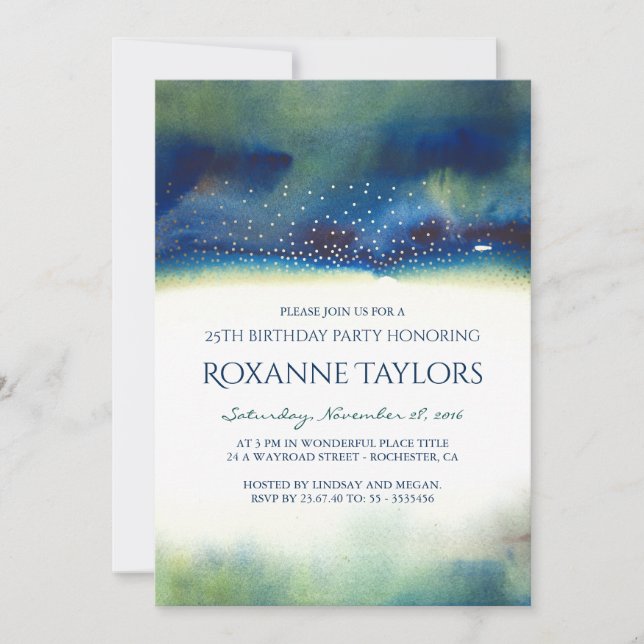 Modern födelsedagsfest för kricka- och inbjudningar (Framsida)