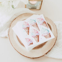 Modern födelsedagsfest för pastellkräm pappersservett