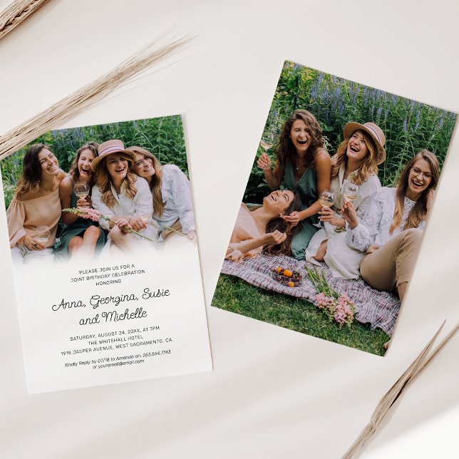 Modern Födelsedagsfest för Vänner Inbjudningar (Skapare uppladdad)