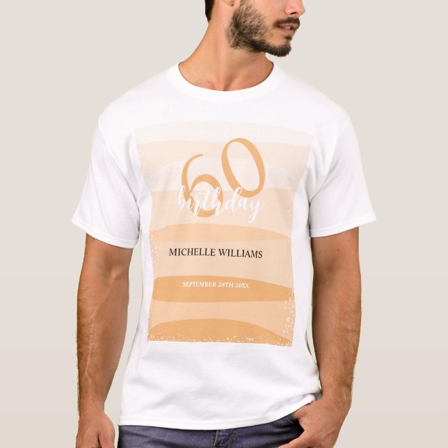 Modern Födelsedagsfest Om Sommaren I Rosa T Shirt (Framsida)