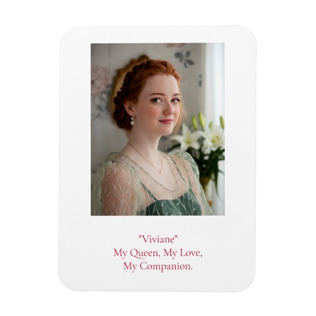 Modern födelsedagsfoto magnet (Vertikal)