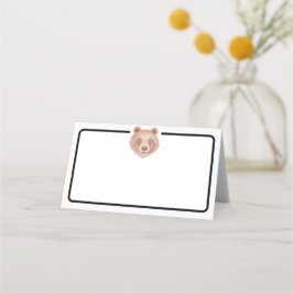 Modern födelsedagskort - Nalle Bord Placeringskort