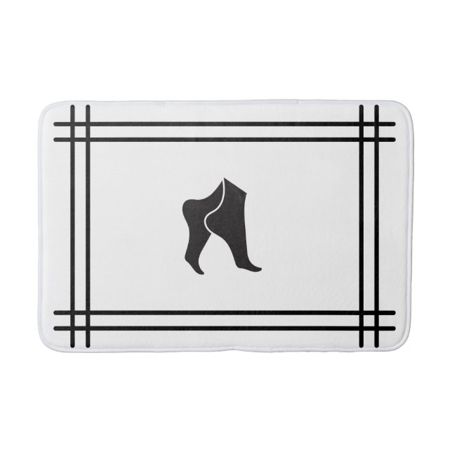 Modern, födoinspirerat badmat med dekorativ Borde Badrumsmatta (Framsidan)