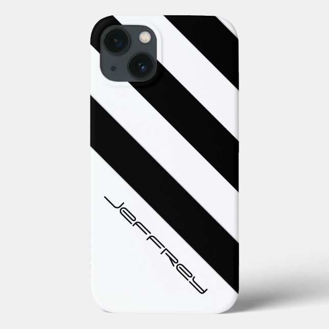 Modern fodralsvart för iPhone 6 & diagonal rand (Baksida)