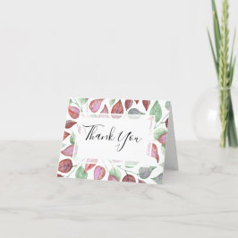 Modern Foliage Watercolor Burgundy Löv Bröllop Tack Kort