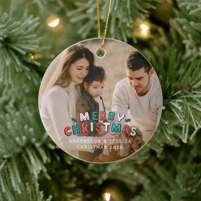 Modern foliage wreath photo Christmas Julgransprydnad Keramik (Träd)