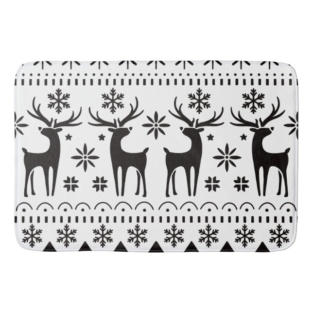 Modern Folk Art-julpryder Badrumsmatta (Framsidan)