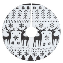 Modern Folk Art-julpryder Julgransmatta Borstad Polyester