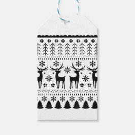 Modern Folk Art-julpryder Presentetikett