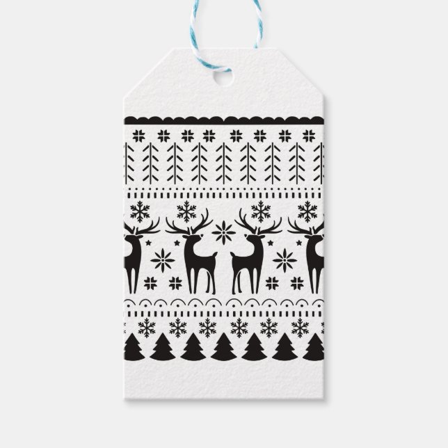 Modern Folk Art-julpryder Presentetikett (Framsidan)