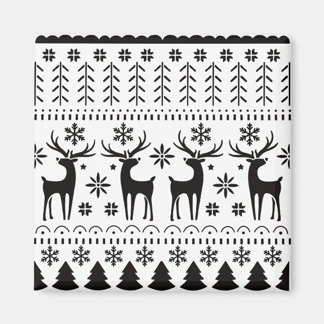 Modern folkkunst julren magnet (Framsidan)