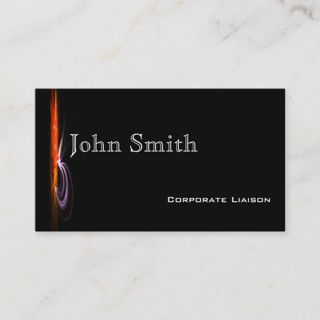 Modern Fontän Orange Standard Affärskorts Visitkort (Framsida)