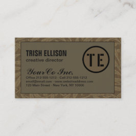 Modern för affärskort Earthy Kraft Anpassningsbar  Visitkort