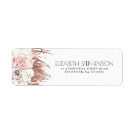 Modern för den tropiska oljeväxten Handflatan-Löv, Returadress Etikett