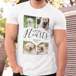 Modern För Evigt I Våra Hjärtan Husdjur Foto Colla T Shirt