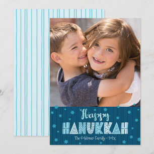 Modern för foto-Roligt i marinen Lycklig Hanukkah Julkort