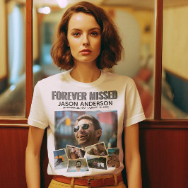Modern för missade minnesfotokollage i skogen t shirt