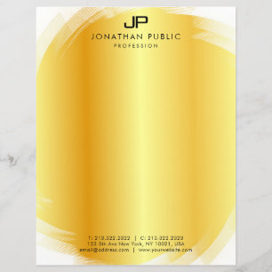 Modern för monogrammad Guld-mall för elegant