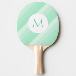 Modern för monogrammed Mint-Grönt med stripe-mall Pingisracket