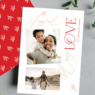 Modern för multifoto för glatta KÄRLEK Jul Julkort