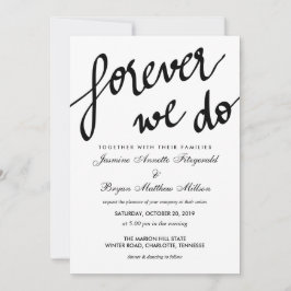 Modern för vår kamp mot kalligrafi Bröllop Inbjudningar