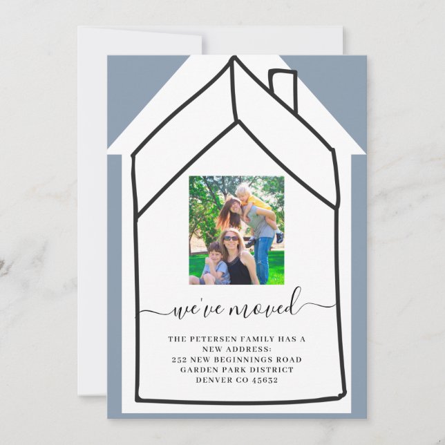 Modern förändring av adress fotots flytta meddelande (Framsida)