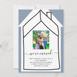 Modern förändring av adress fotots flytta meddelande