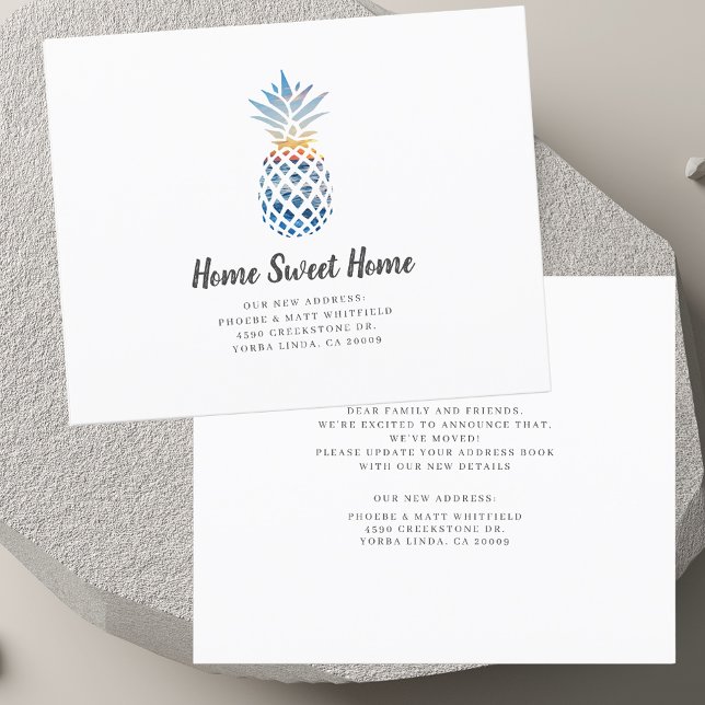 Modern förändring av Flytta om Adress (Modern Change of Address Moving Announcement)