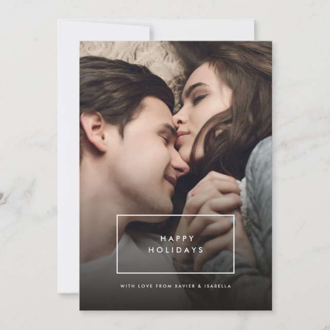 Modern Förenklad julkort för foto (Framsida)
